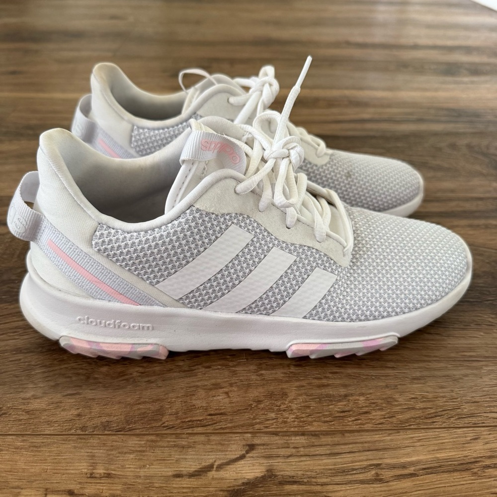 ADIDAS Youth Racer TR 2.0 J 'Grey Pink' Running Sneakers Size 6 EUC - Picture 11 of 14